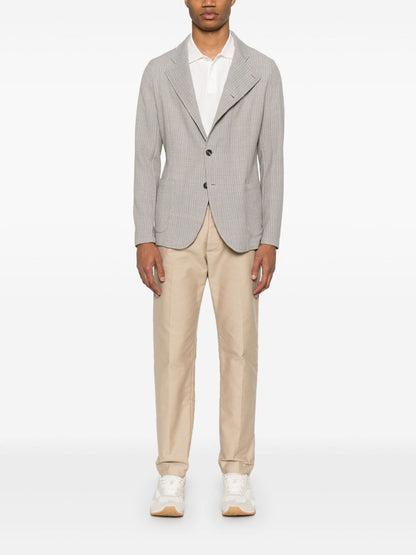 Wool single-breasted blazer jacket