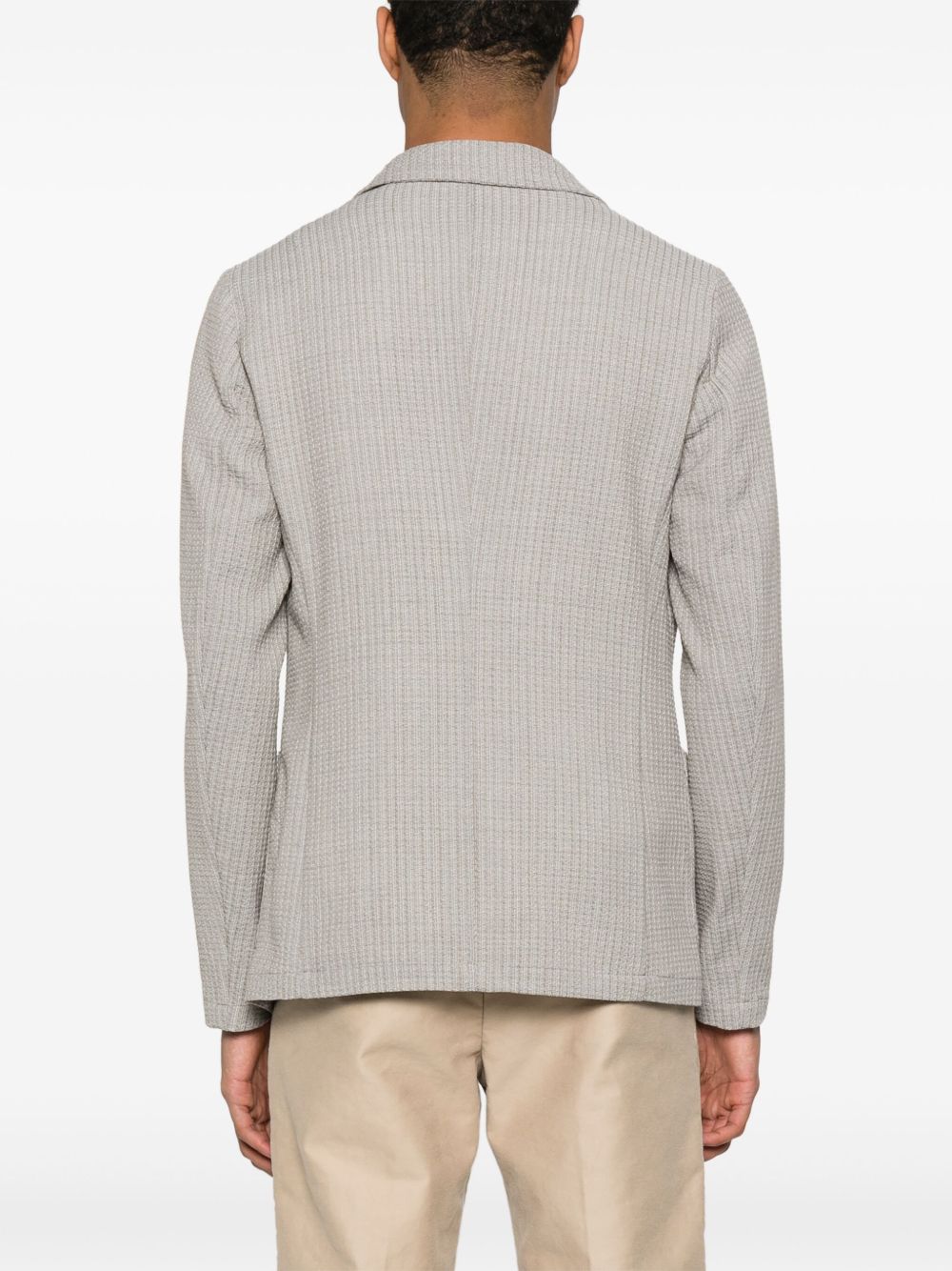 Wool single-breasted blazer jacket