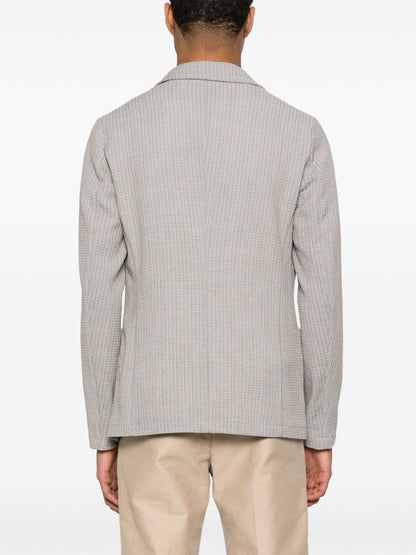 Wool single-breasted blazer jacket