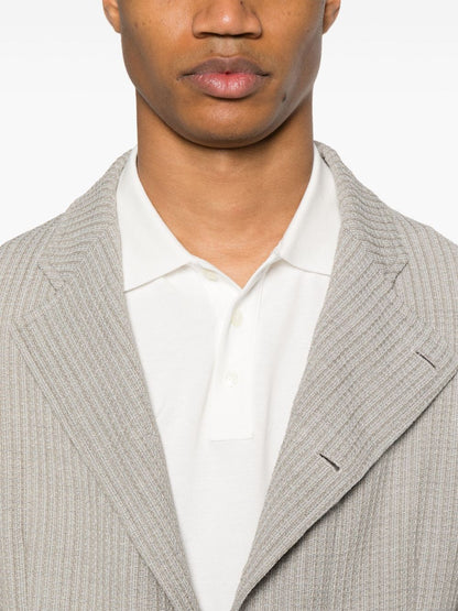Wool single-breasted blazer jacket