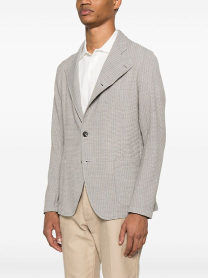 Wool single-breasted blazer jacket