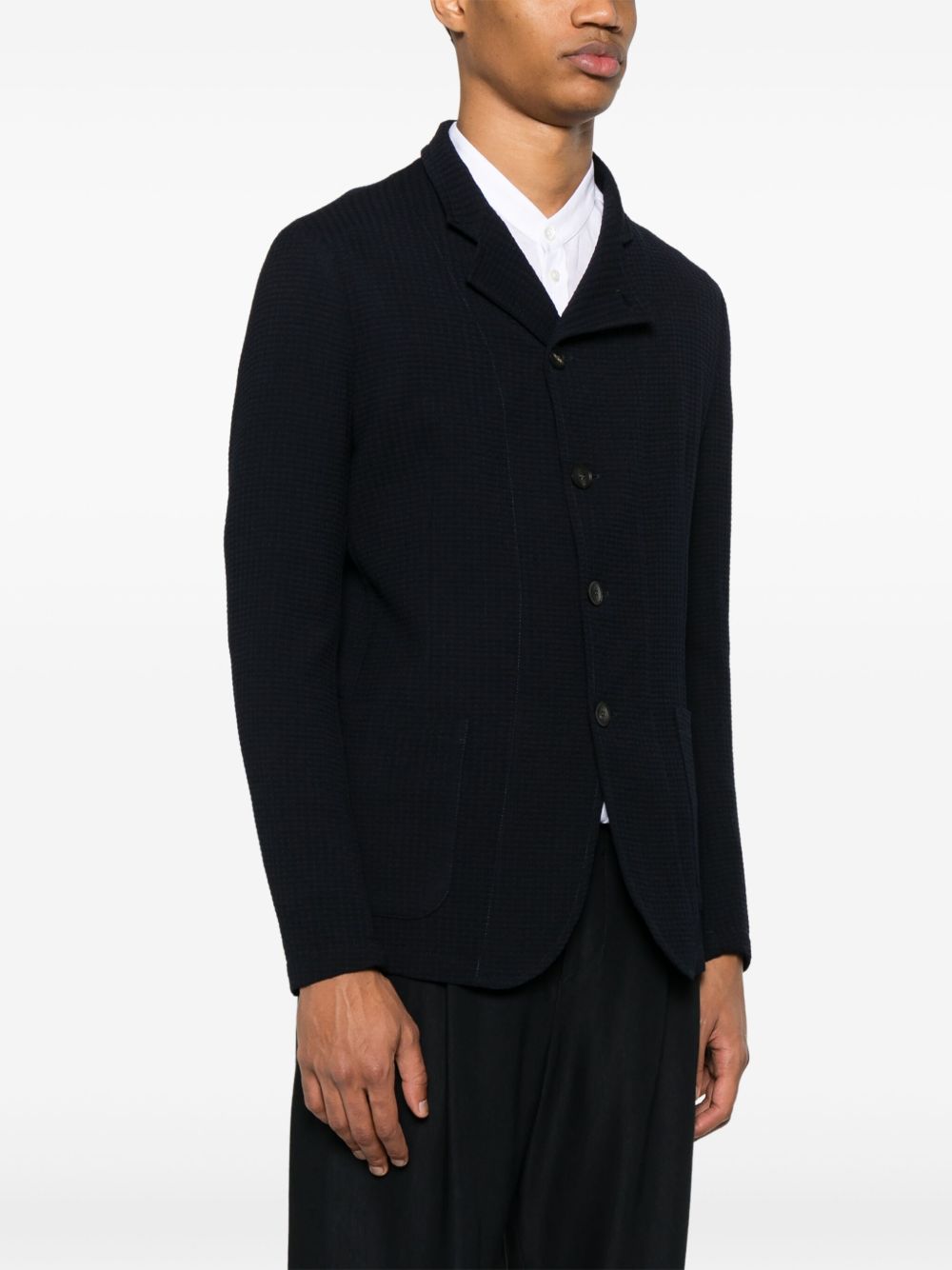 Wool single-breasted blazer jacket