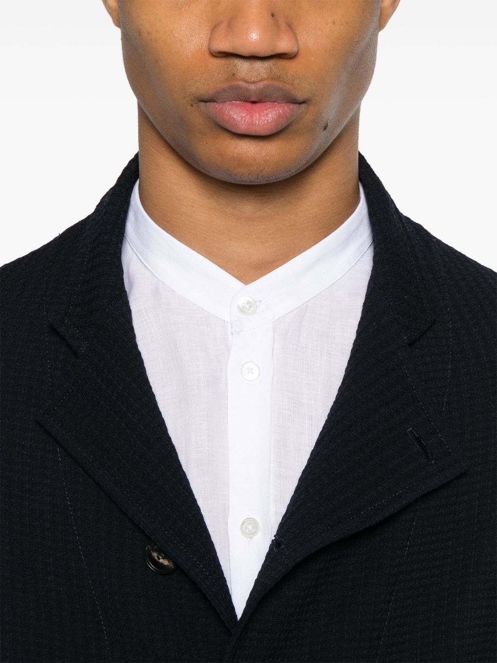 Wool single-breasted blazer jacket