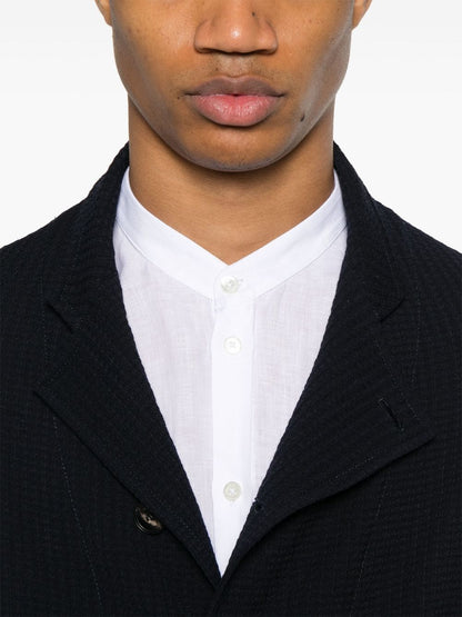 Wool single-breasted blazer jacket