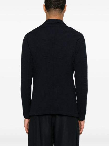 Wool single-breasted blazer jacket