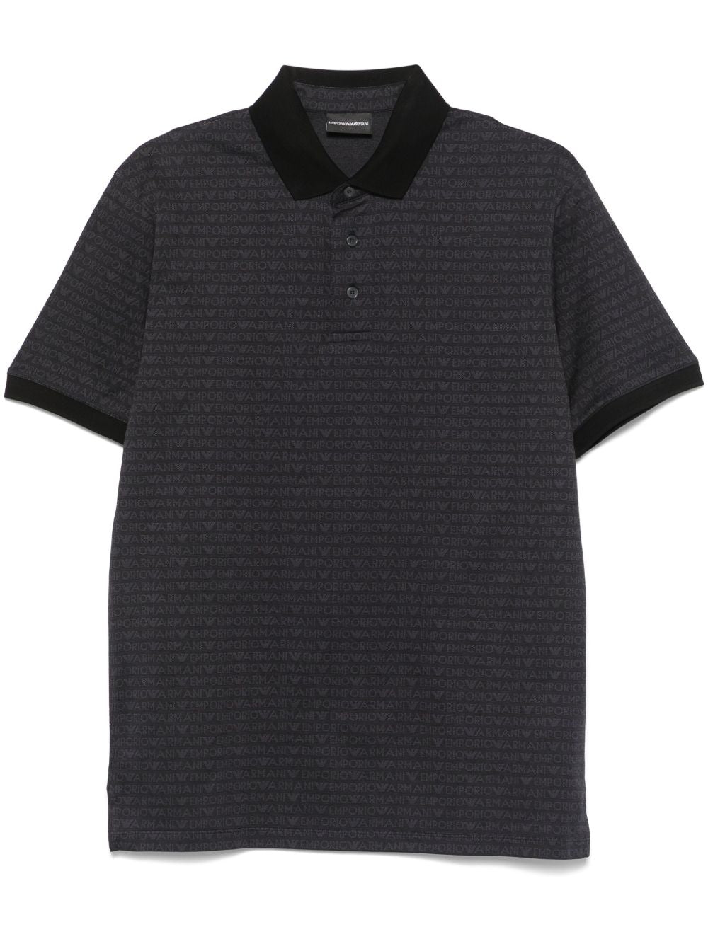 Allover logo cotton polo shirt