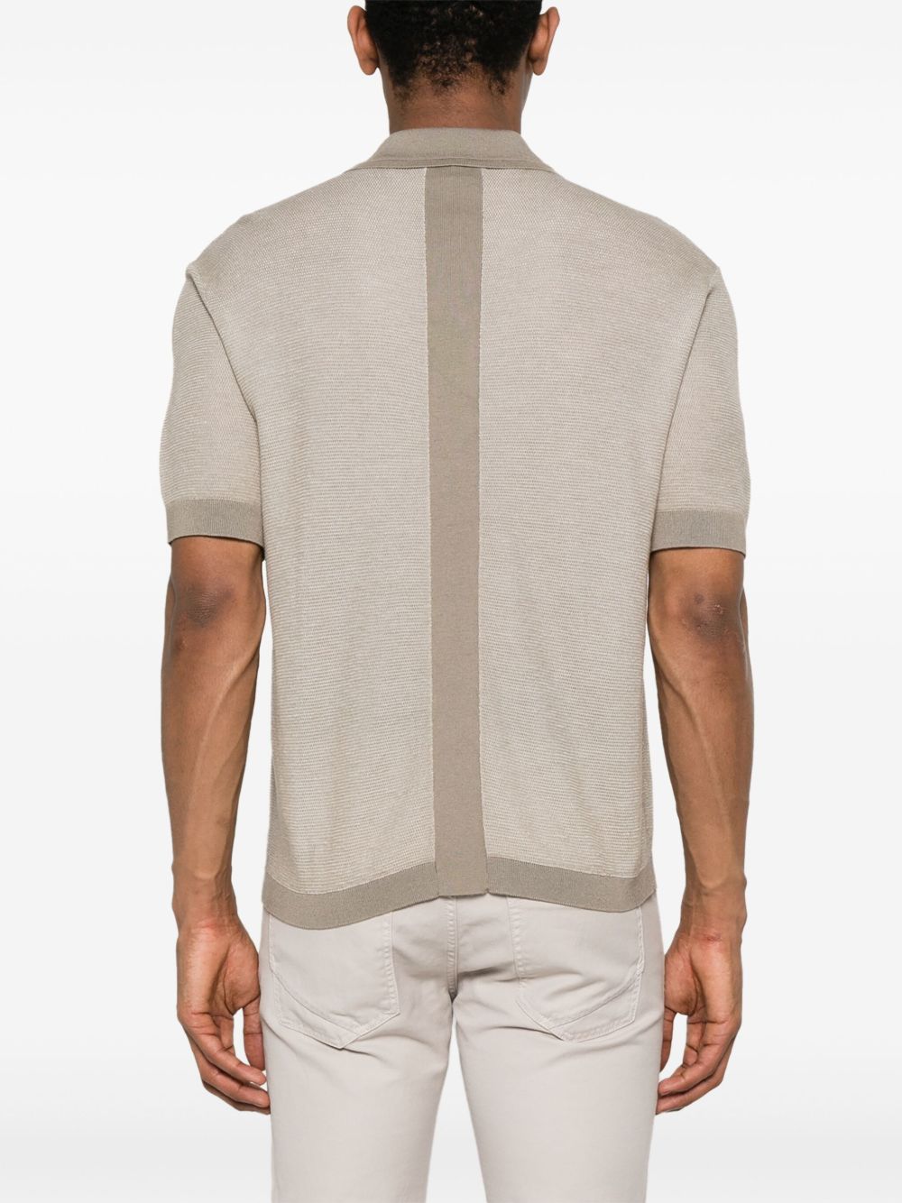 Wool blend polo shirt