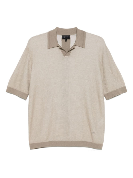 Wool blend polo shirt