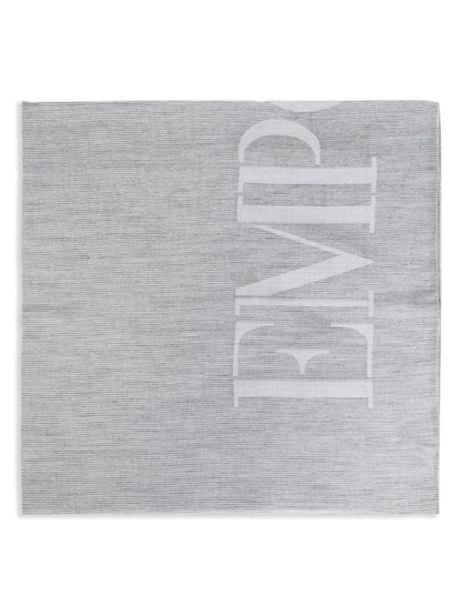 Logo cotton blend scarf