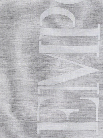 Logo cotton blend scarf