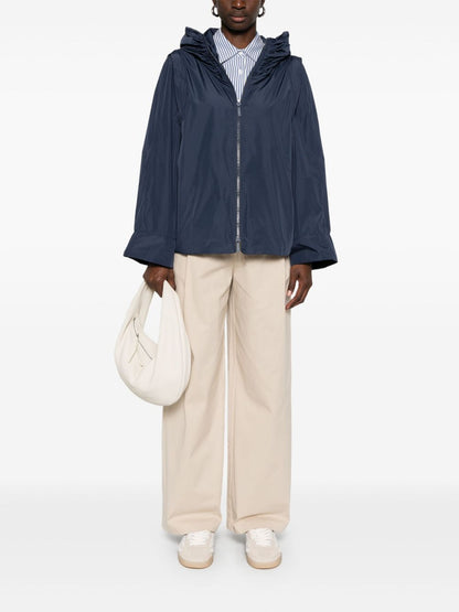 Hooded blouson jacket