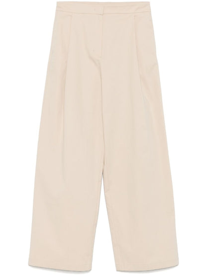 Cotton wide-leg trousers