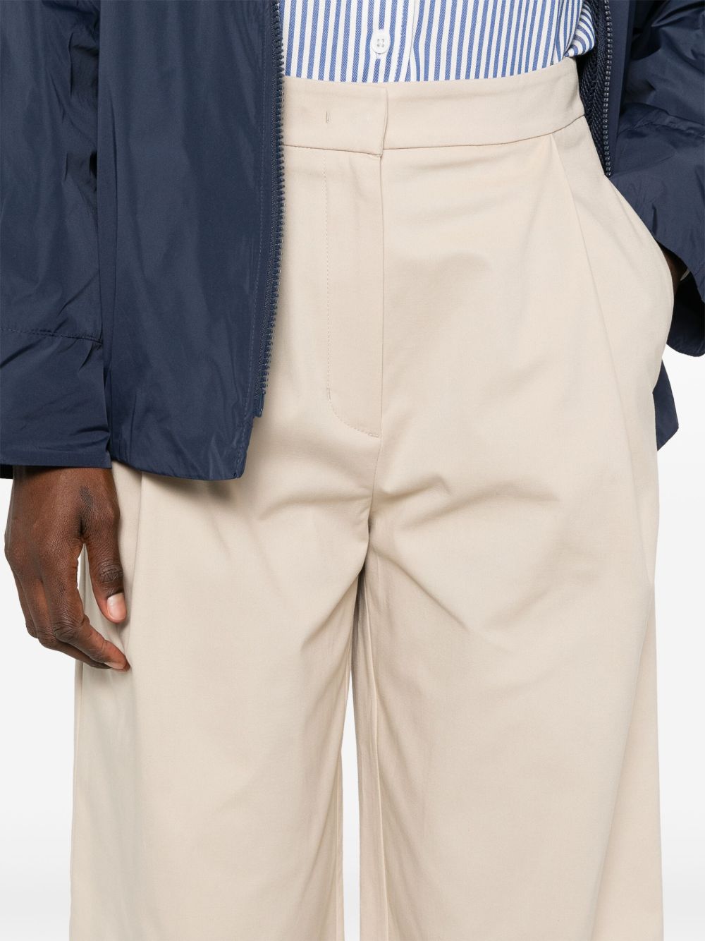 Cotton wide-leg trousers