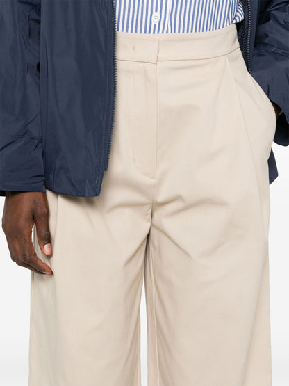 Cotton wide-leg trousers