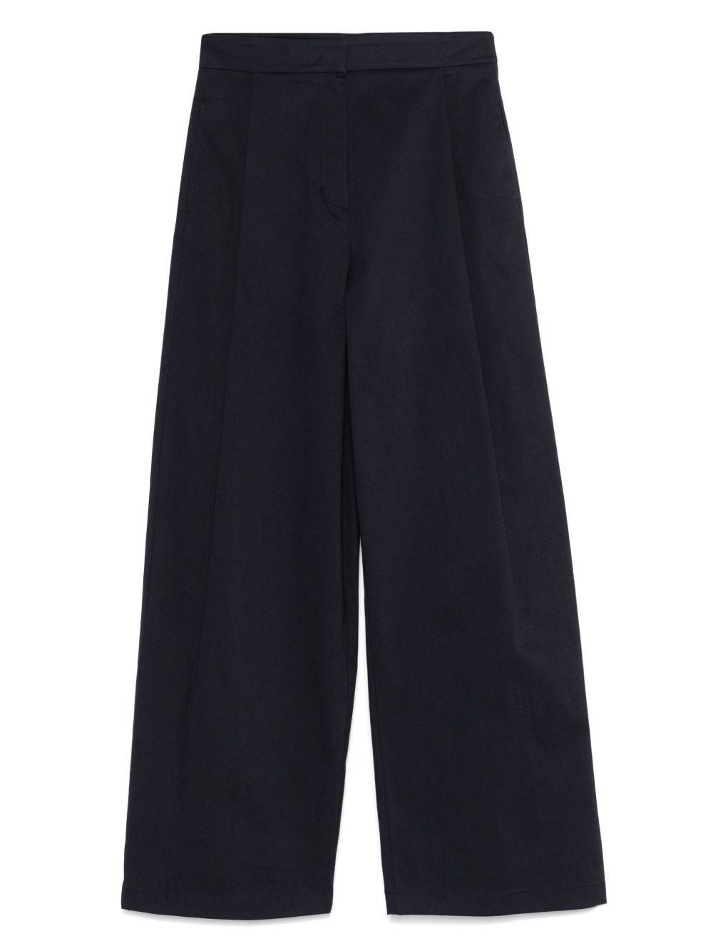 Cotton wide-leg trousers