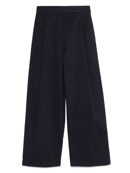 Cotton wide-leg trousers