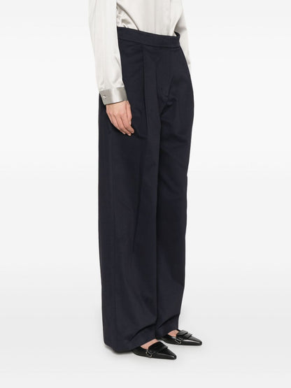 Cotton wide-leg trousers