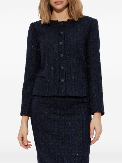 Tweed short blazer jacket