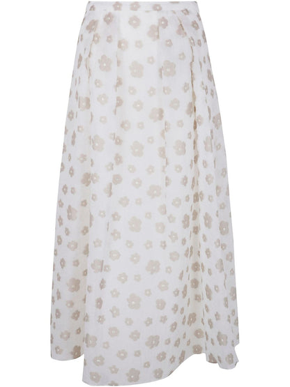 Printed midi skirt