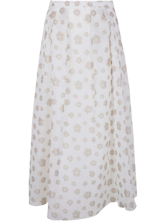 Printed midi skirt