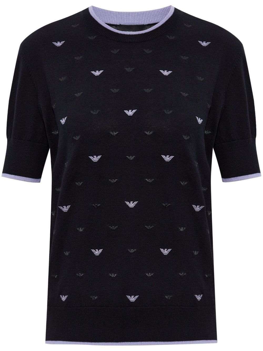 Allover logo cotton sweater