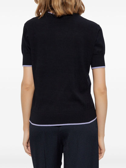 Allover logo cotton sweater