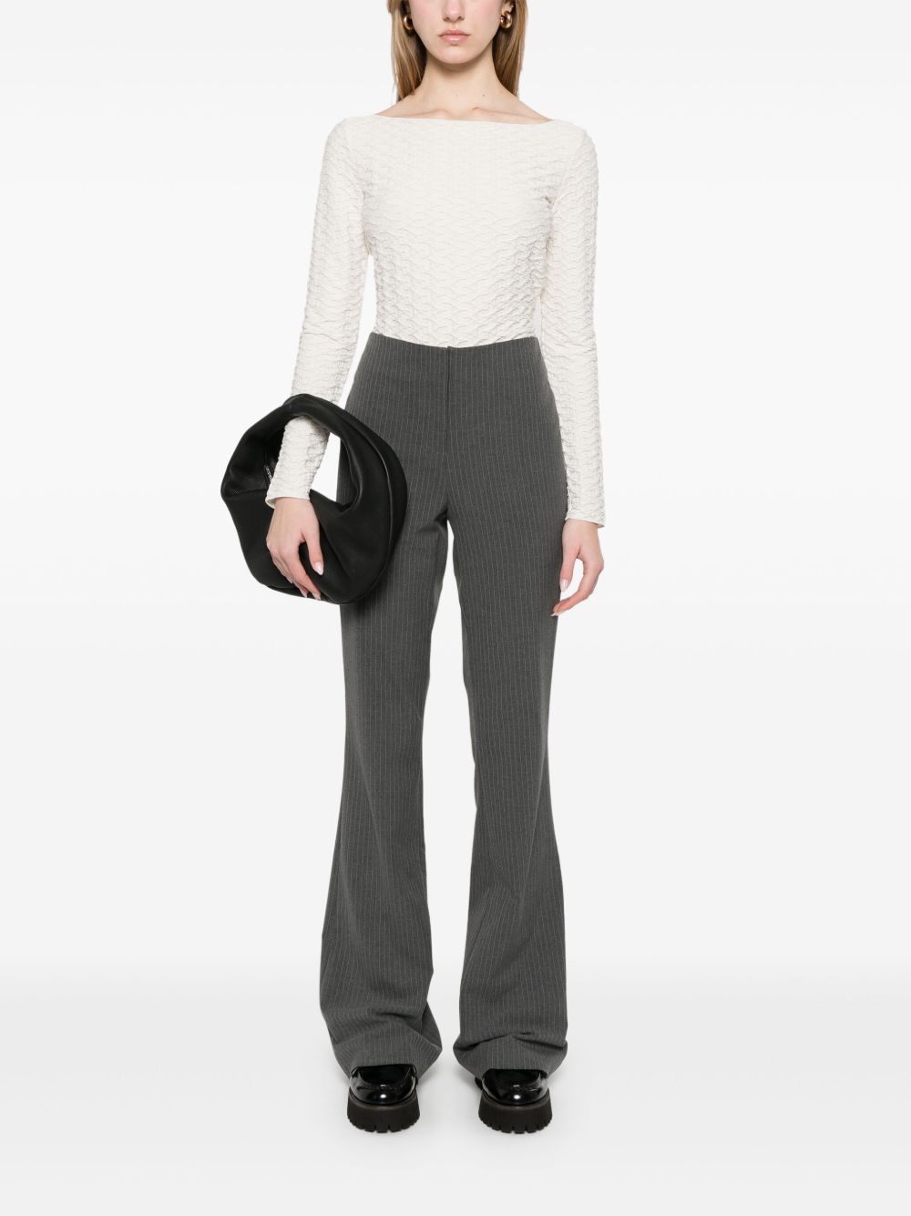 Jacquard boat-neck top