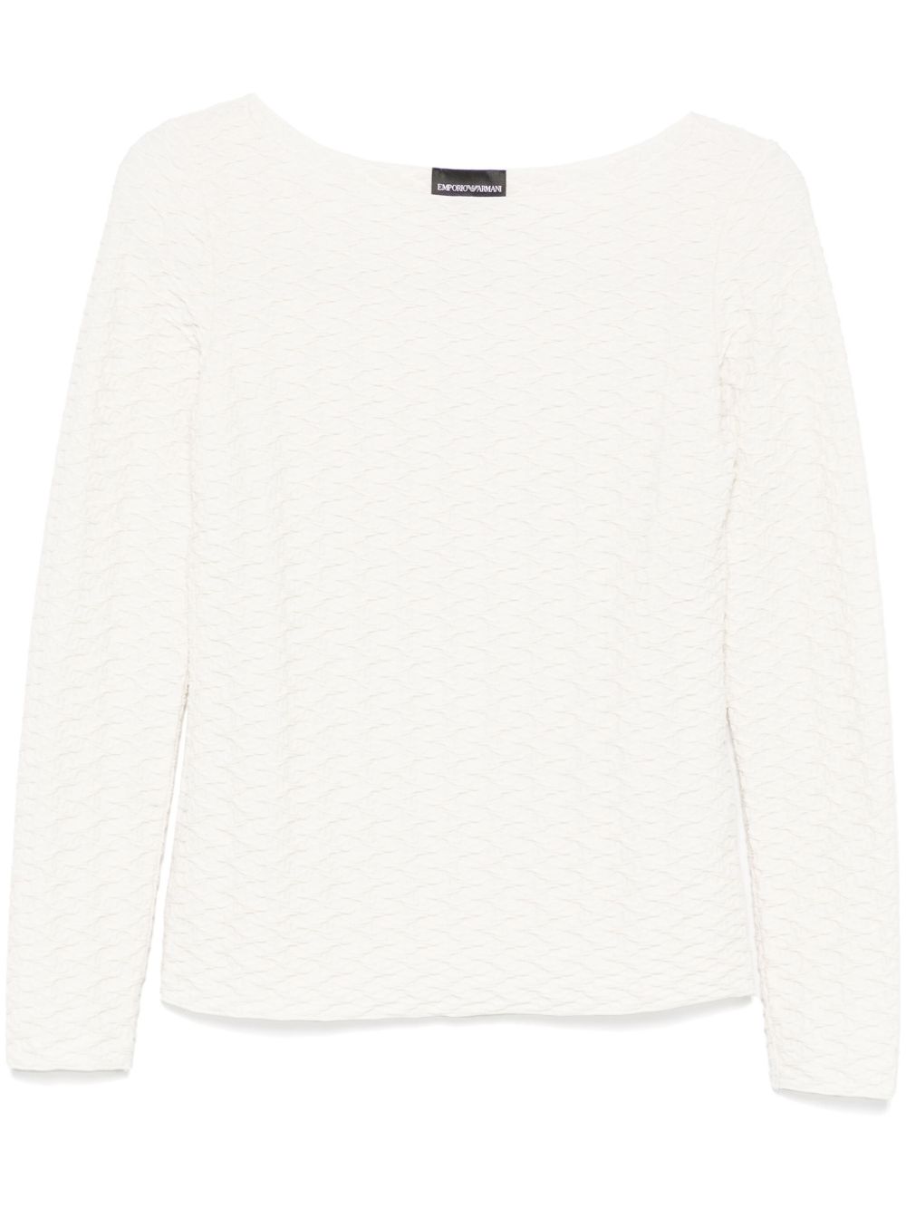 Jacquard boat-neck top