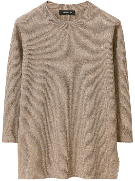 Cotton blend crewneck sweater