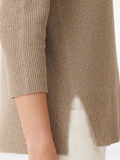 Cotton blend crewneck sweater