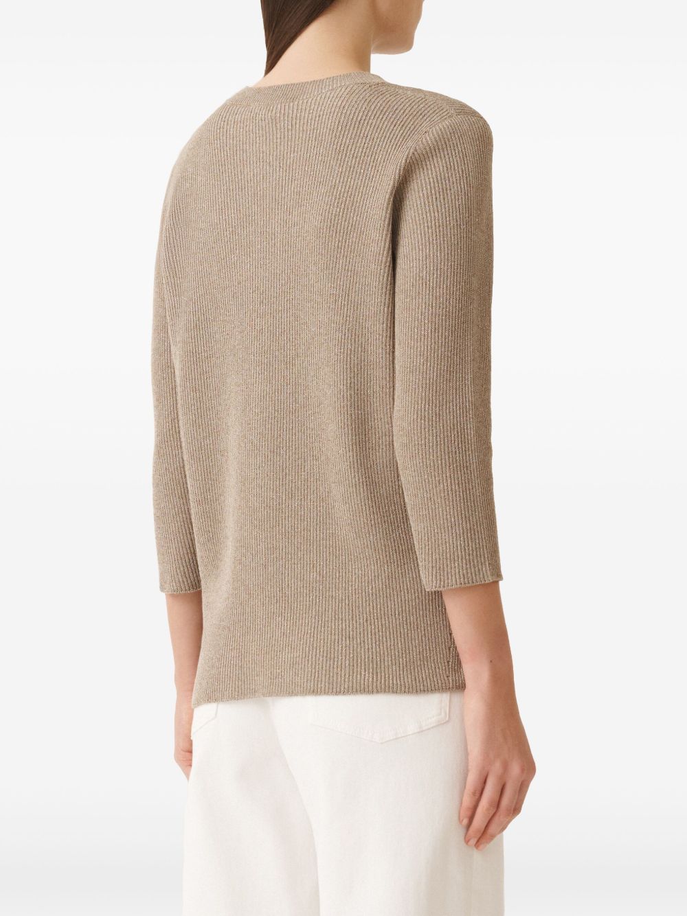 Cotton blend crewneck sweater