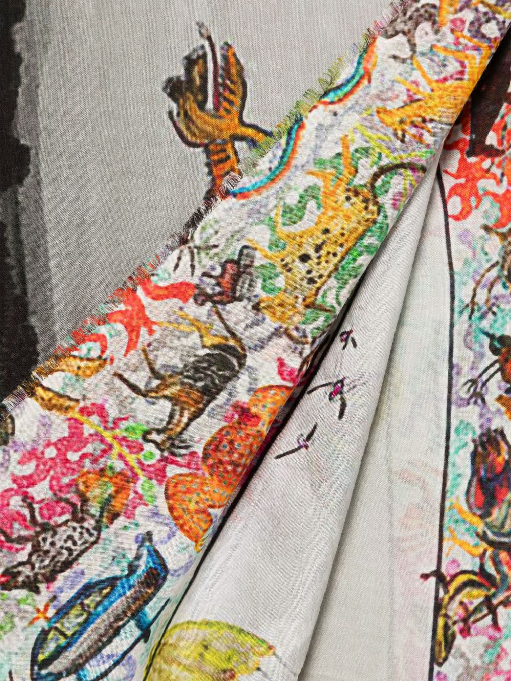 Giraffes and zebras silk stole