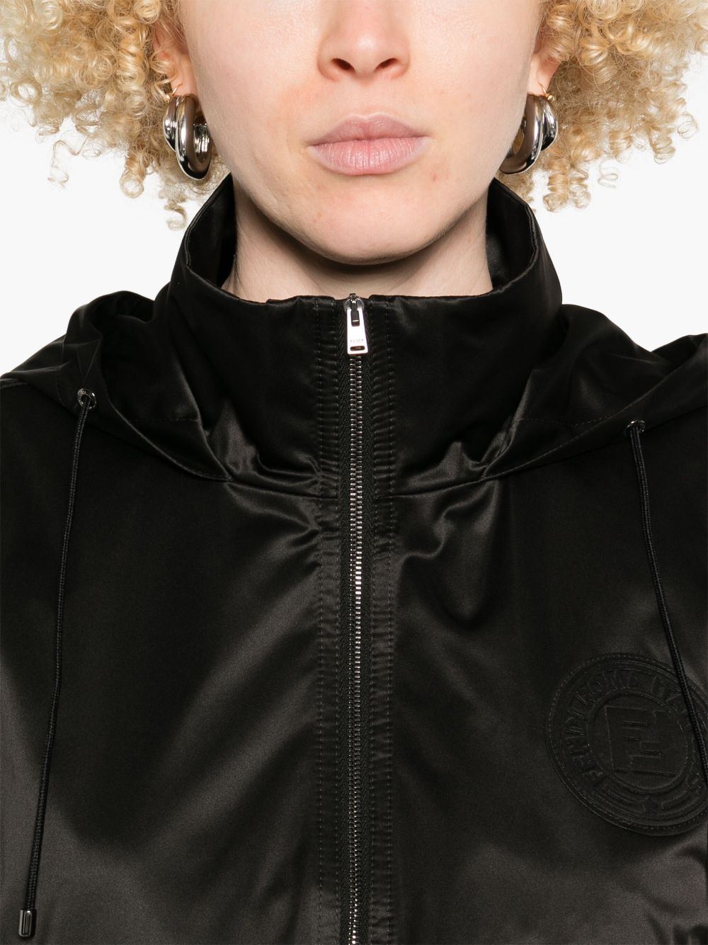 Hooded zipped vest