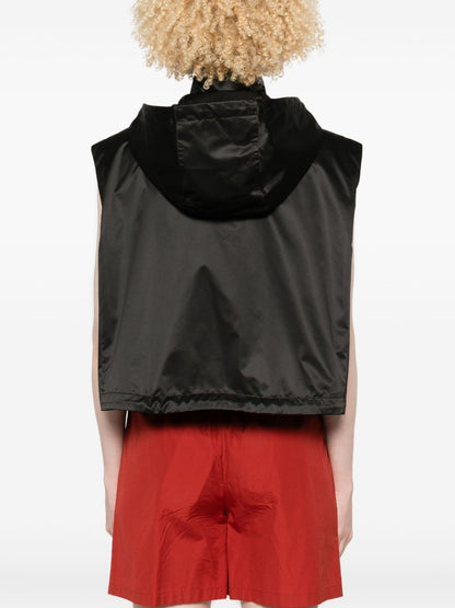 Hooded zipped vest
