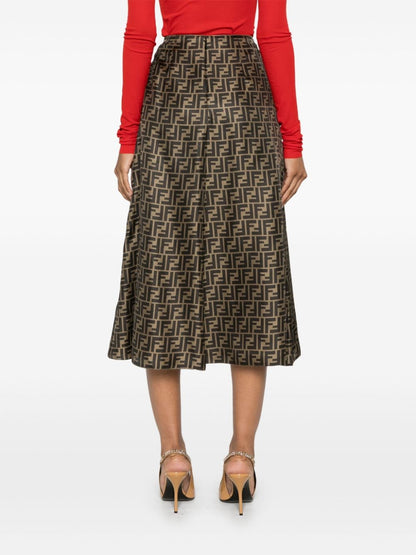 Ff silk midi skirt