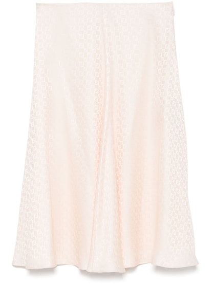 Ff silk midi skirt