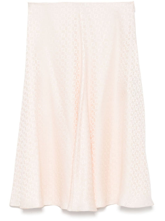 Ff silk midi skirt