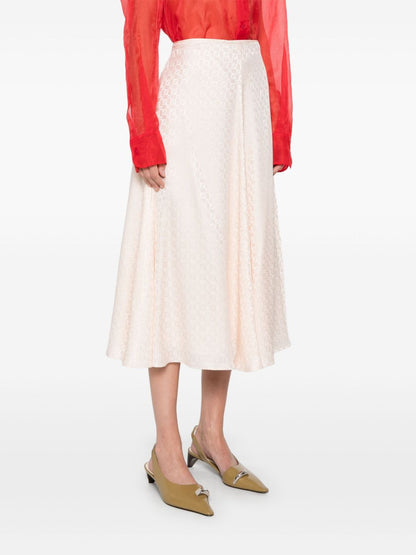 Ff silk midi skirt