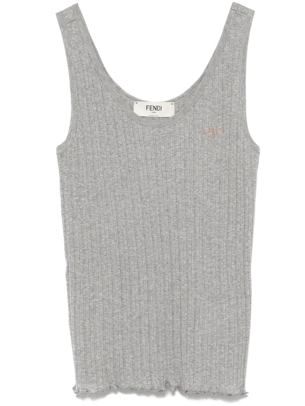 Ribbed cotton tank top