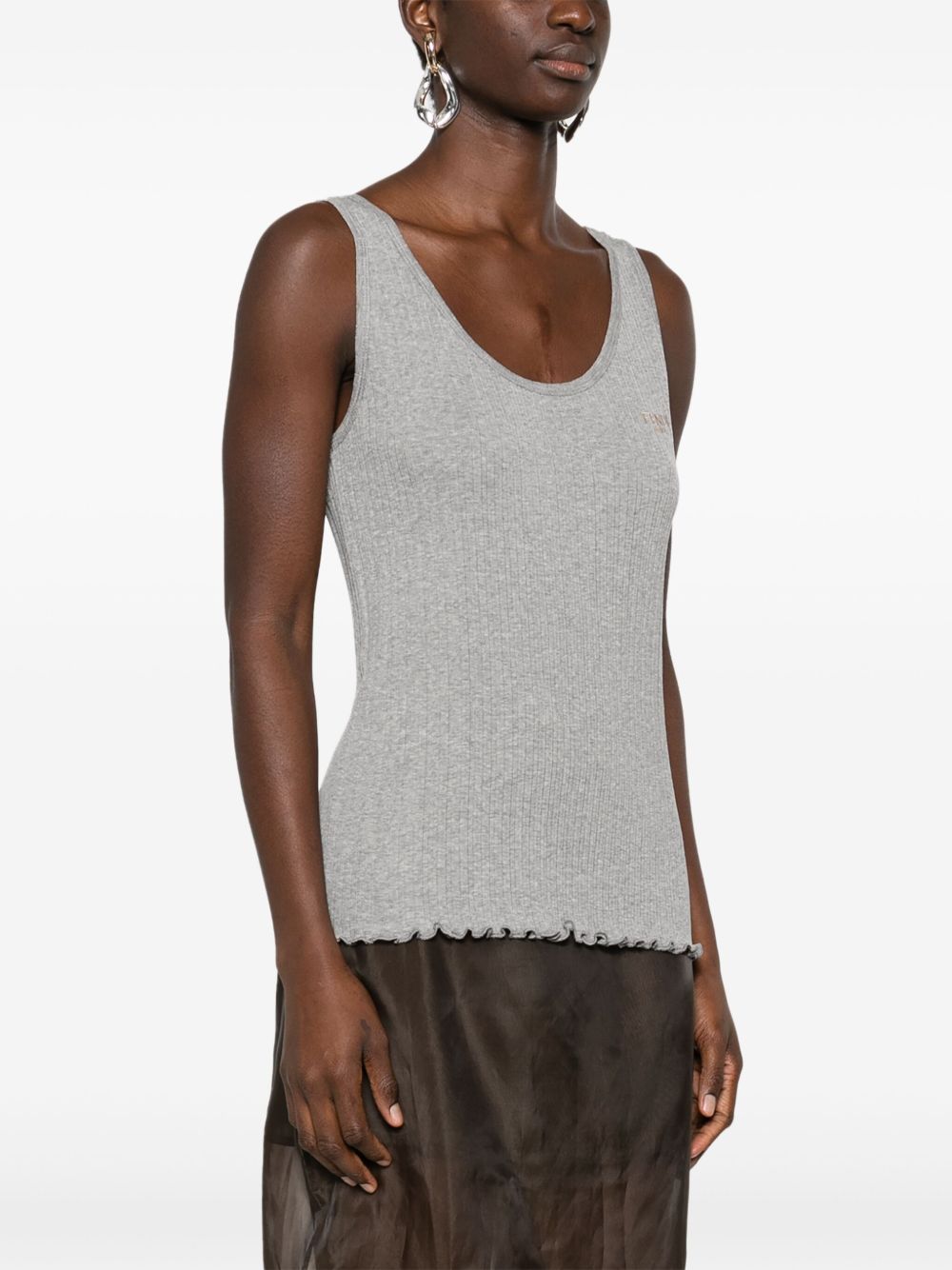 Ribbed cotton tank top