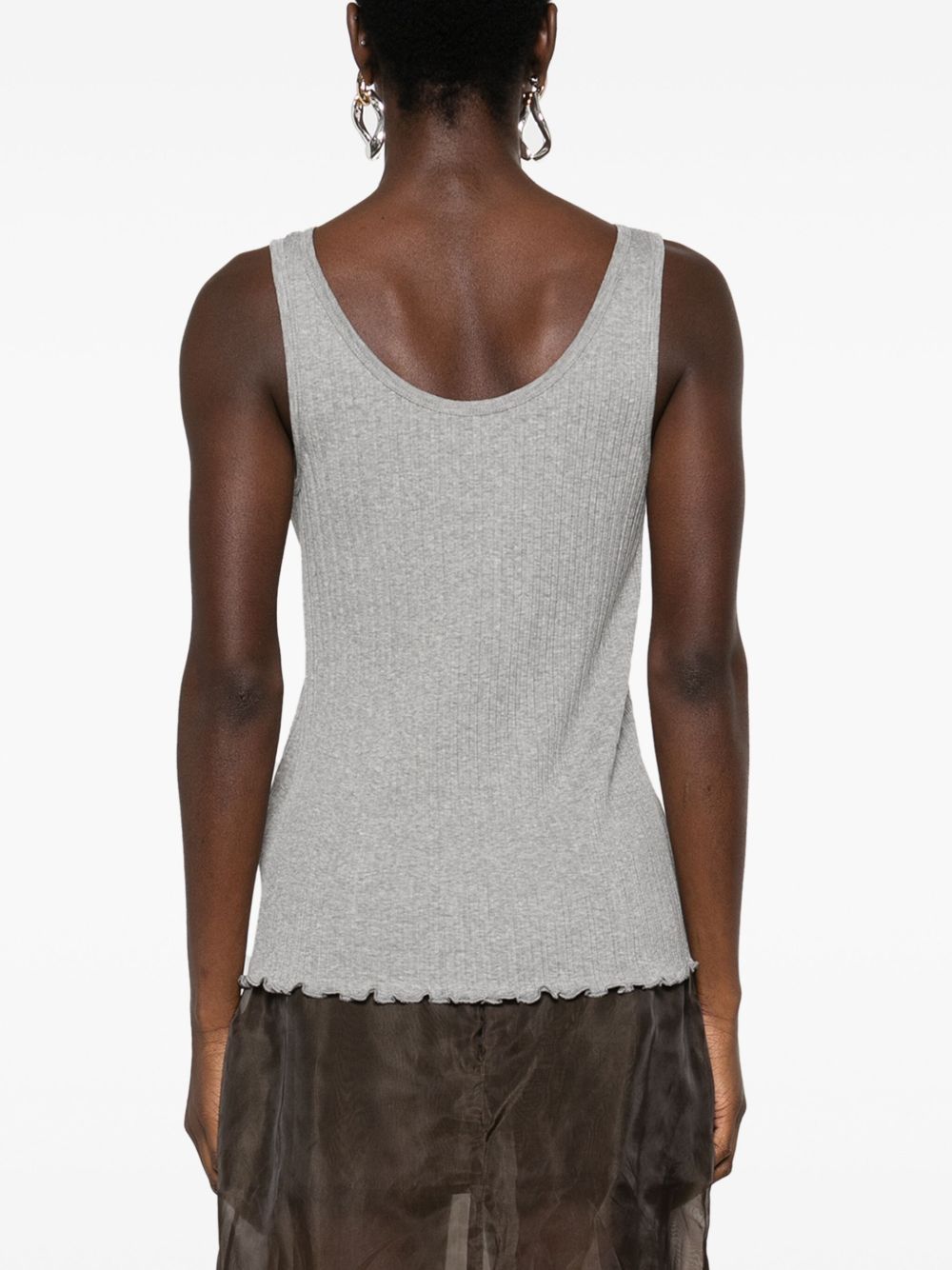 Ribbed cotton tank top