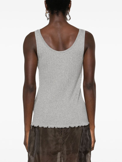 Ribbed cotton tank top