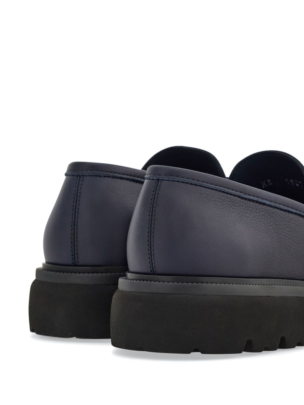 Gancini leather loafers