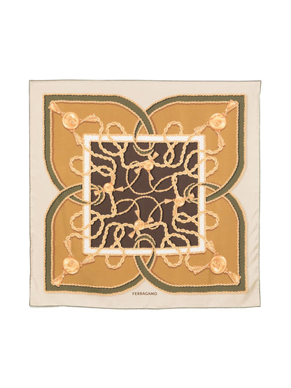 Printed silk foulard