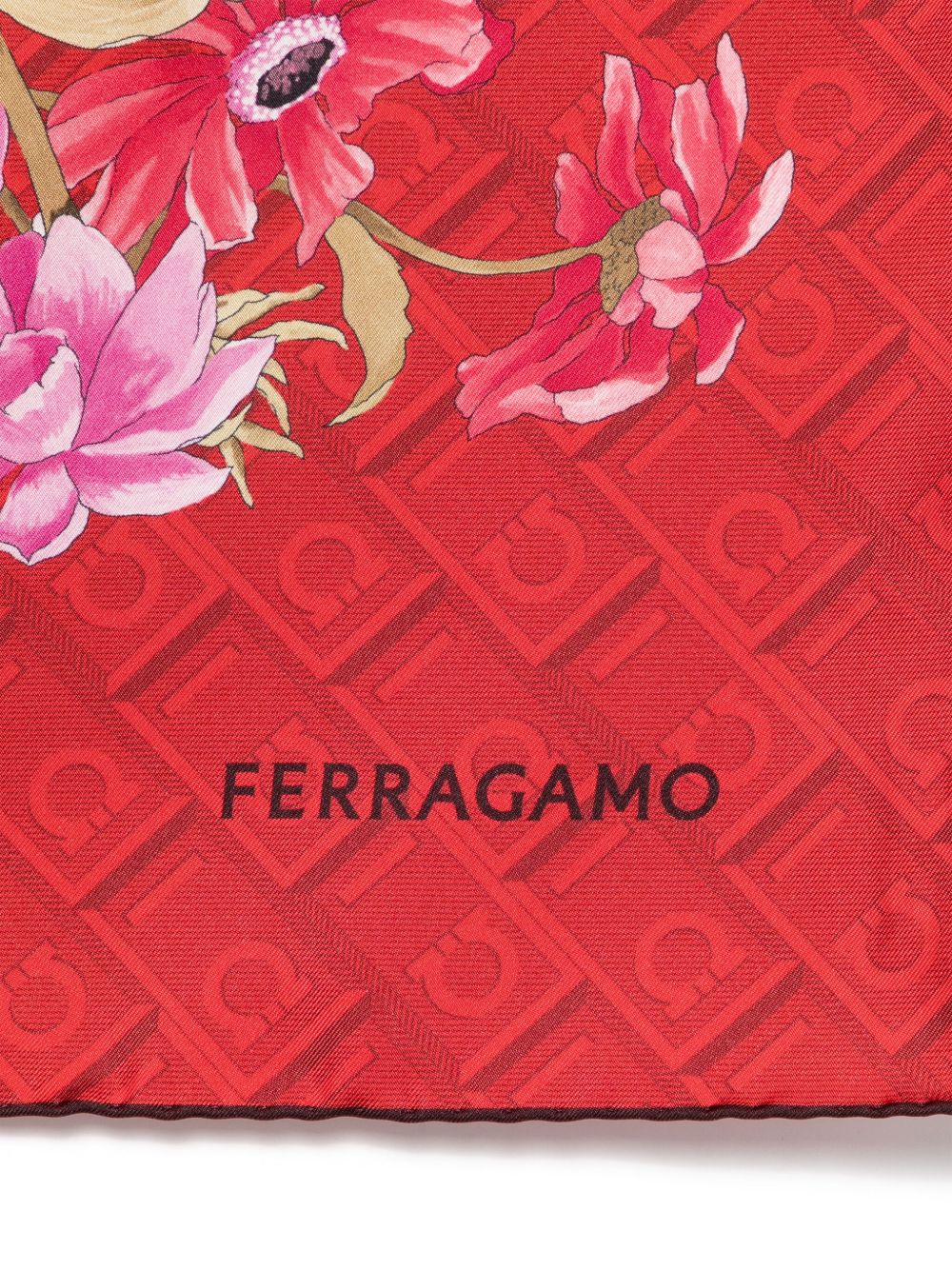 Printed silk foulard