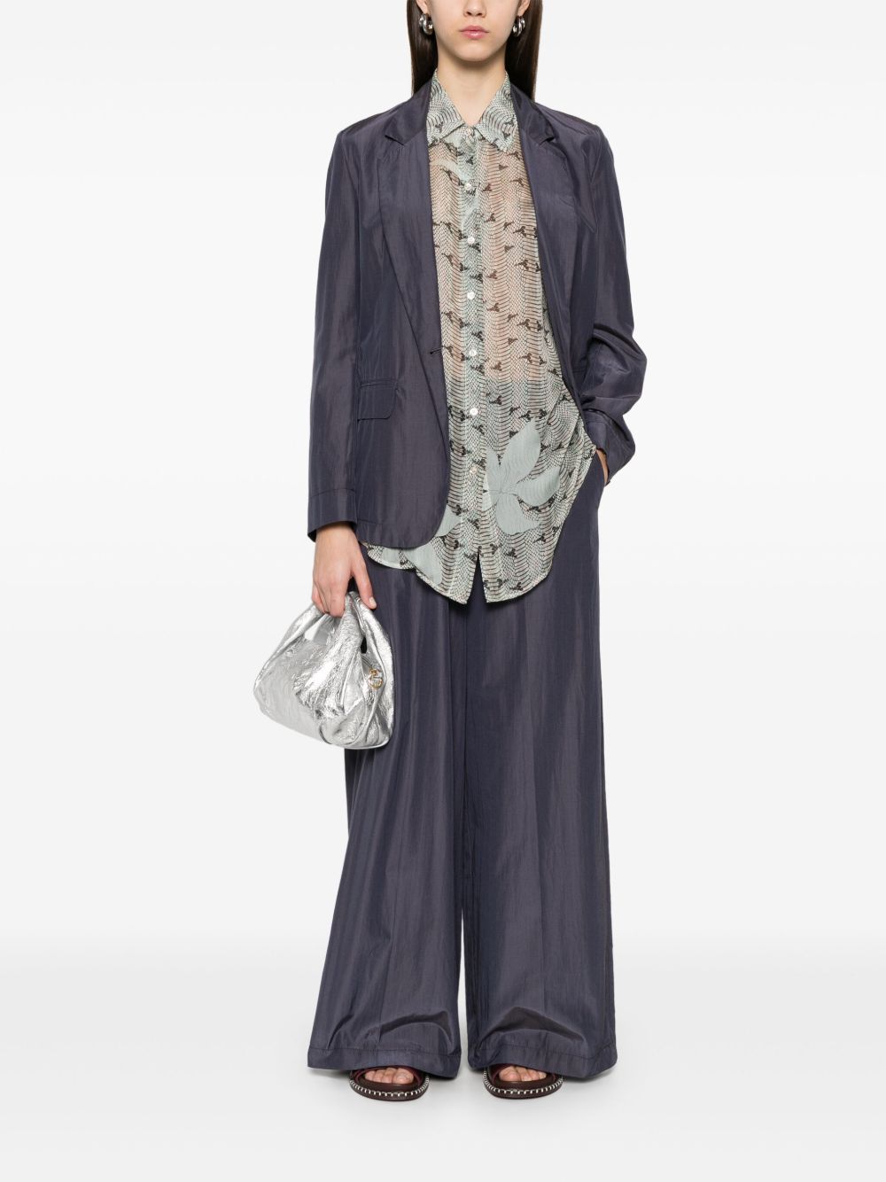 Printed silk shirt
