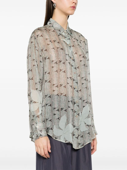 Printed silk shirt