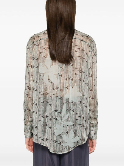 Printed silk shirt