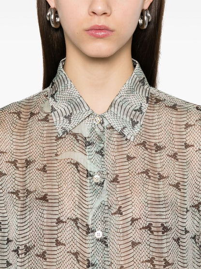 Printed silk shirt