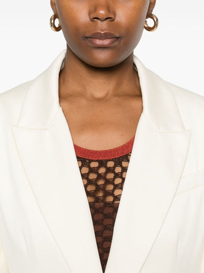 Cotton single-breasted blazer jacket